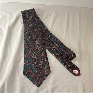 Vintage Jordache Colorful Floral/Paisley 80s 90s Men’s Neck Tie Green/Black/Red